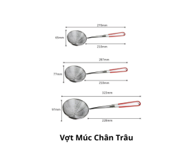 Vợt múc chân trâu inox 