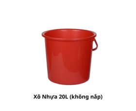 Xô nhựa 20L (không nắp)