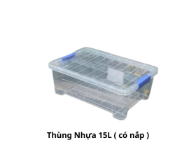 Hộp nhựa cài có nắp 15L
