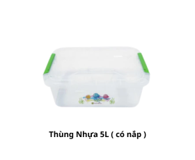 Hộp nhựa cài có nắp 5L